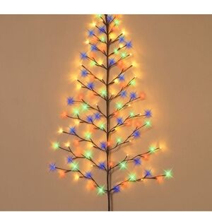 Multicolor LED Holiday Tree For Wall